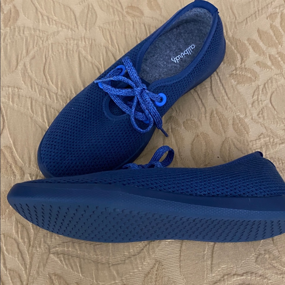 Allbirds Navy Knit Lace-Up Shoes